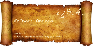 Ónodi Andrea névjegykártya