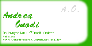 andrea onodi business card